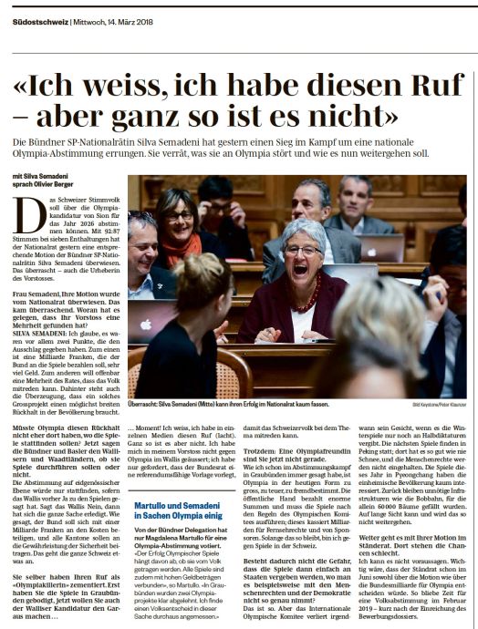 Südostschweiz am 14.03.2018: Zum Lesen aufs Bild klicken...