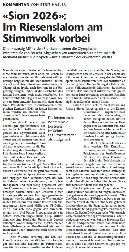 Quelle: WOZ Nr. 42/2017 vom 19.10.2017: Zum Lesen aufs Bild klicken...