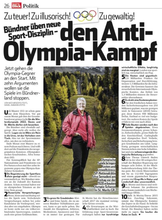 Olympia-Gegner am Start