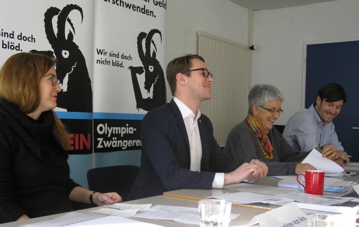 Jacqueline Von Arx, Philipp Wilhelm, Silva Semadeni, Nicolas Zogg (v.l.n.r.)