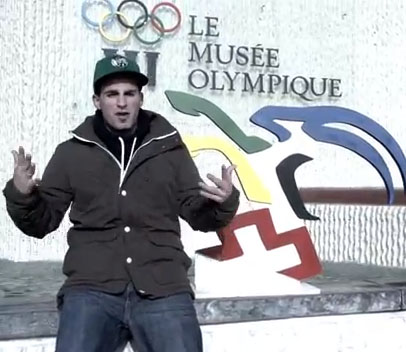 Cyphermaischter vor dem Olympischen Museum in Lausanne